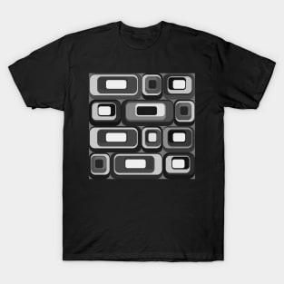 monochrome retro mid century pattern T-Shirt